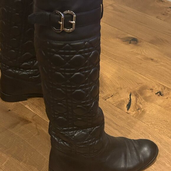 Dior Quilted Nappa Leather Boots, black, size 40 - Picture 2 of 5